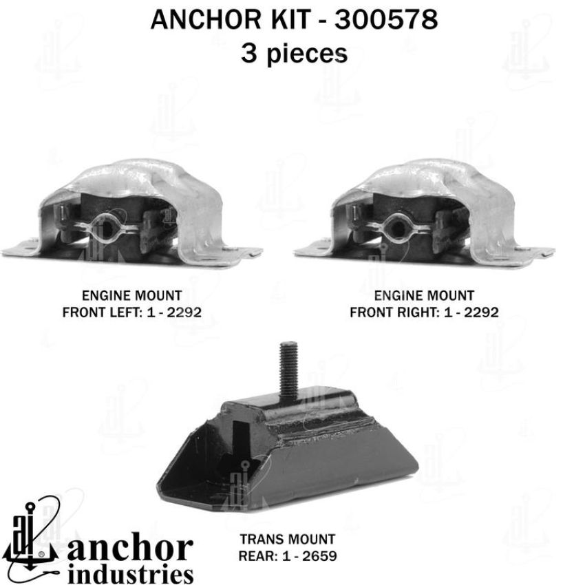 ANCHOR MOUNTS 300578 ENGINE MNT KIT