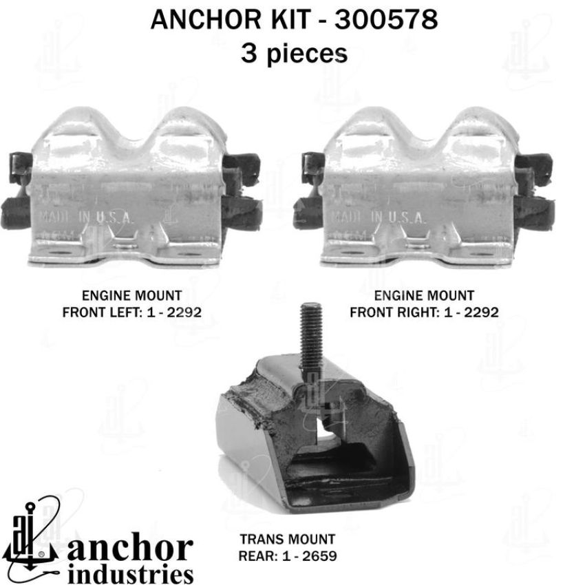 ANCHOR MOUNTS 300578 ENGINE MNT KIT