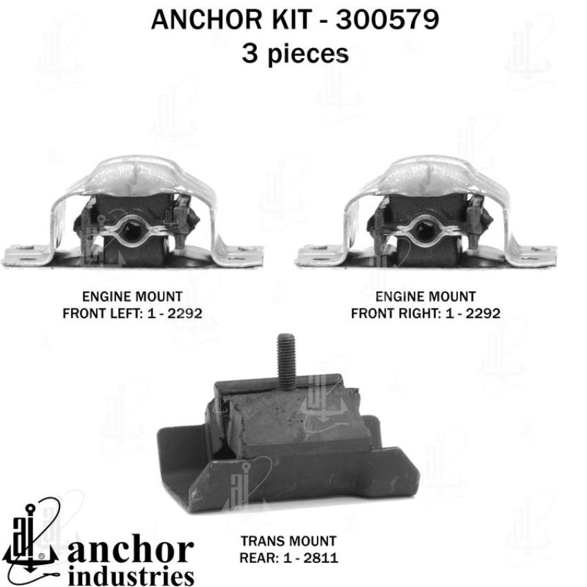 ANCHOR MOUNTS 300579 ENGINE MNT KIT