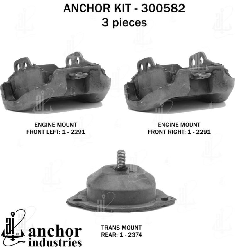 ANCHOR MOUNTS 300582 ENGINE MNT KIT