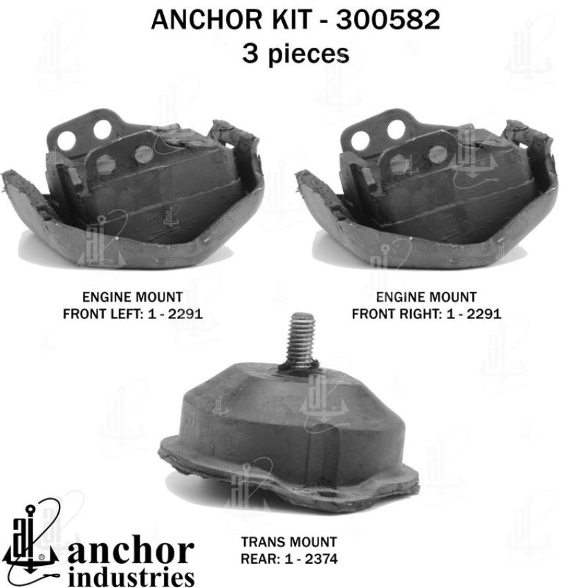 ANCHOR MOUNTS 300582 ENGINE MNT KIT