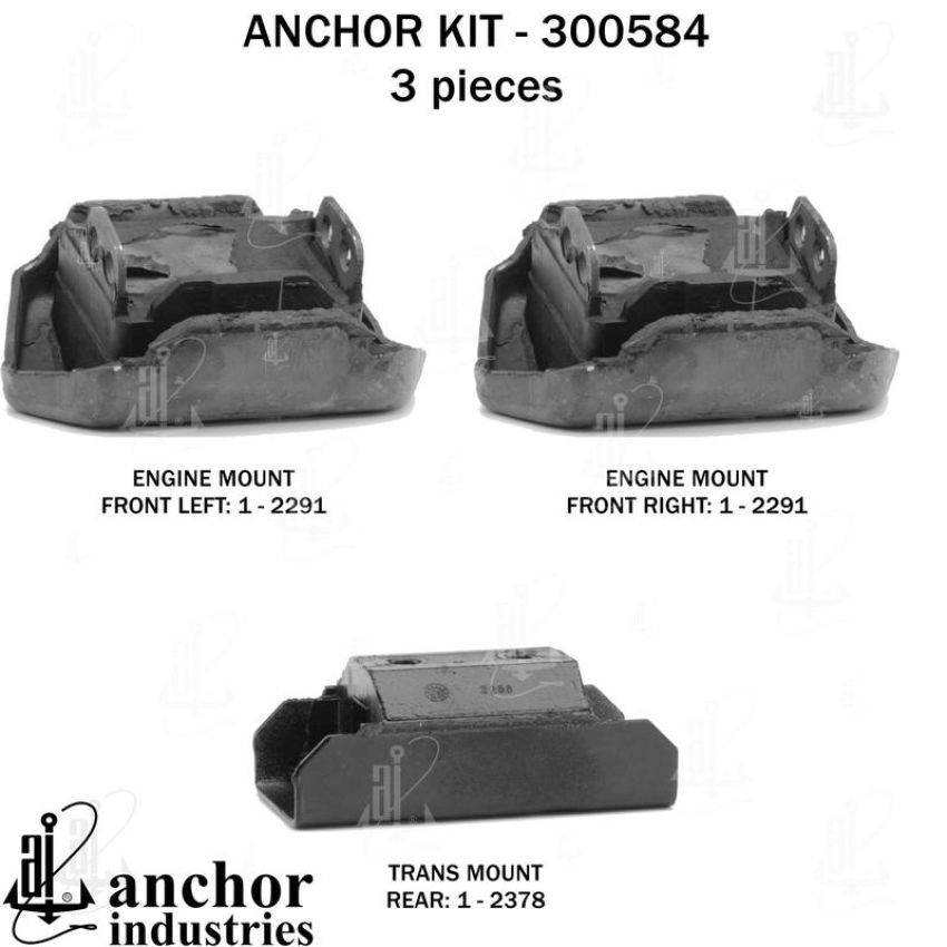 ANCHOR MOUNTS 300584 ENGINE MNT KIT
