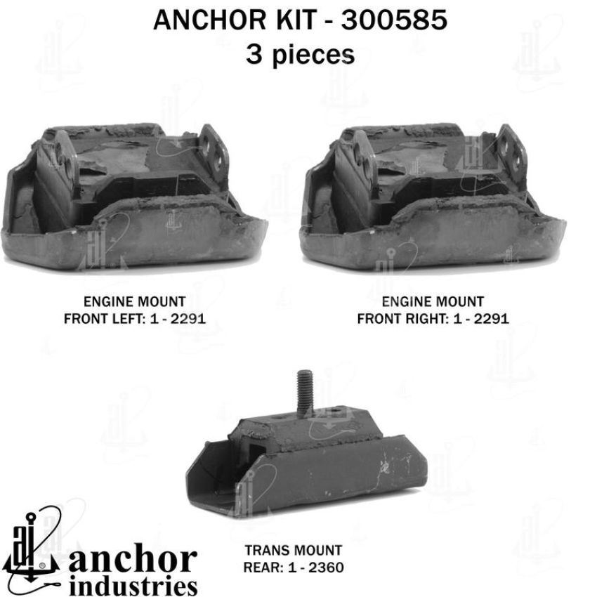 ANCHOR MOUNTS 300585 ENGINE MNT KIT