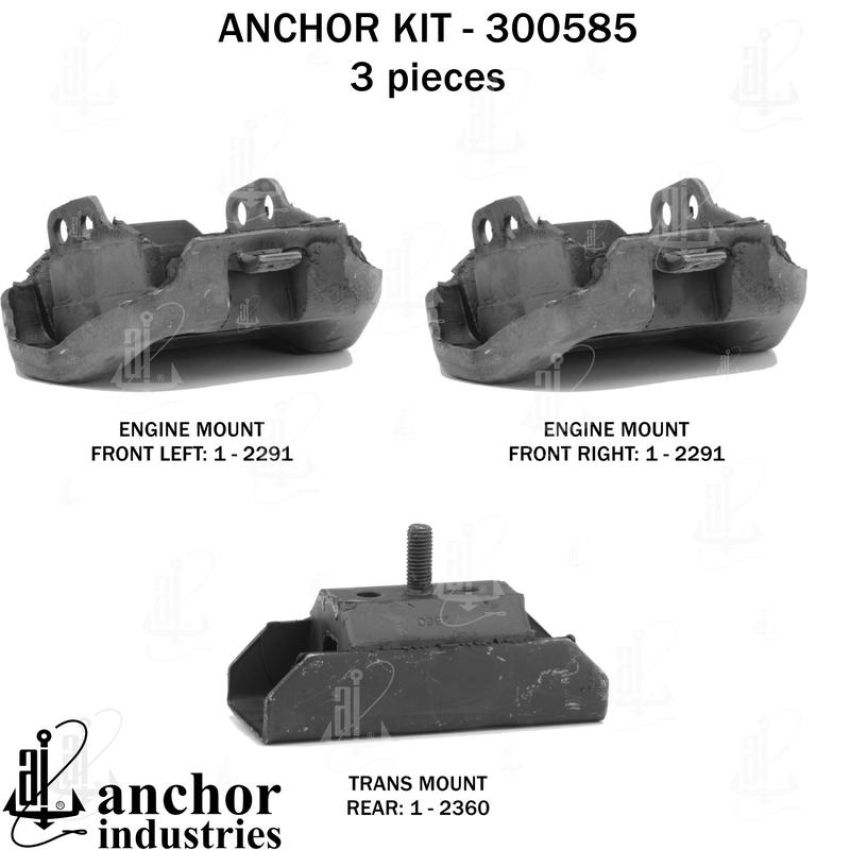 ANCHOR MOUNTS 300585 ENGINE MNT KIT