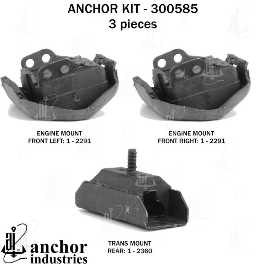 ANCHOR MOUNTS 300585 ENGINE MNT KIT