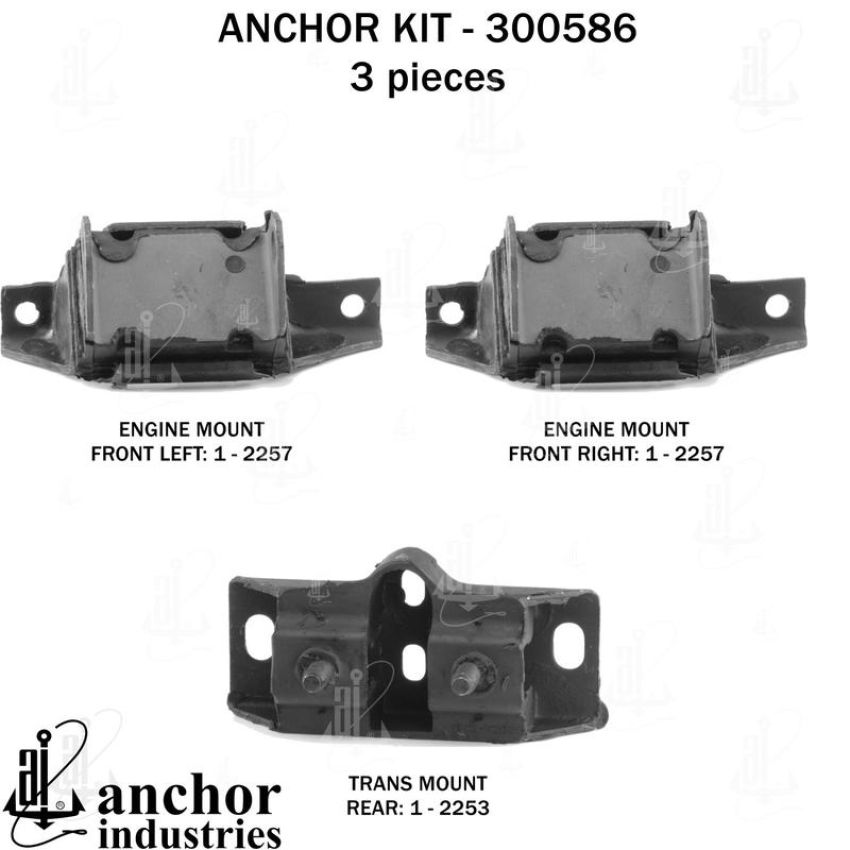 ANCHOR MOUNTS 300586 ENGINE MNT KIT