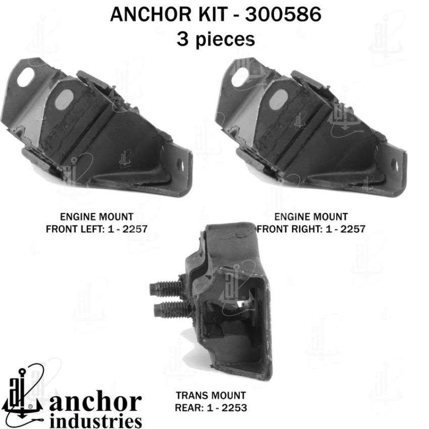 ANCHOR MOUNTS 300586 ENGINE MNT KIT