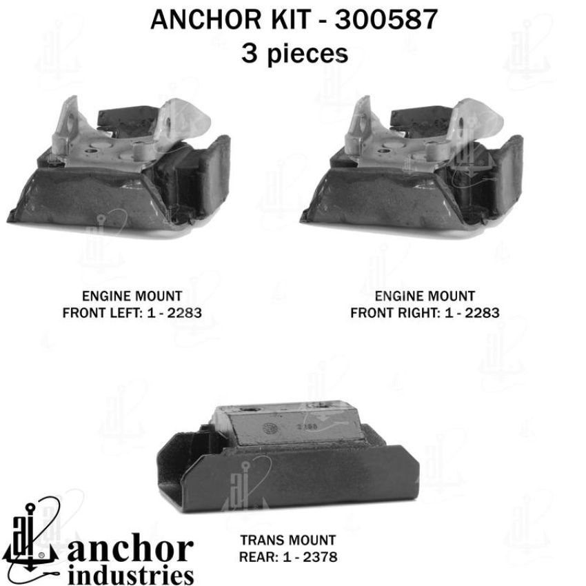 ANCHOR MOUNTS 300587 ENGINE MNT KIT