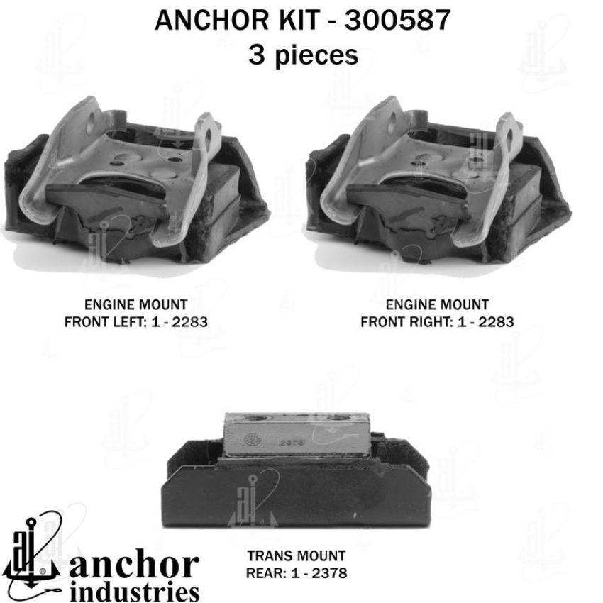 ANCHOR MOUNTS 300587 ENGINE MNT KIT