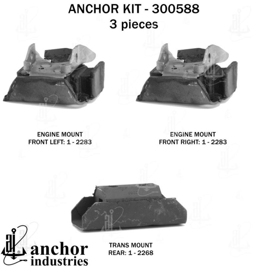ANCHOR MOUNTS 300588 ENGINE MNT KIT