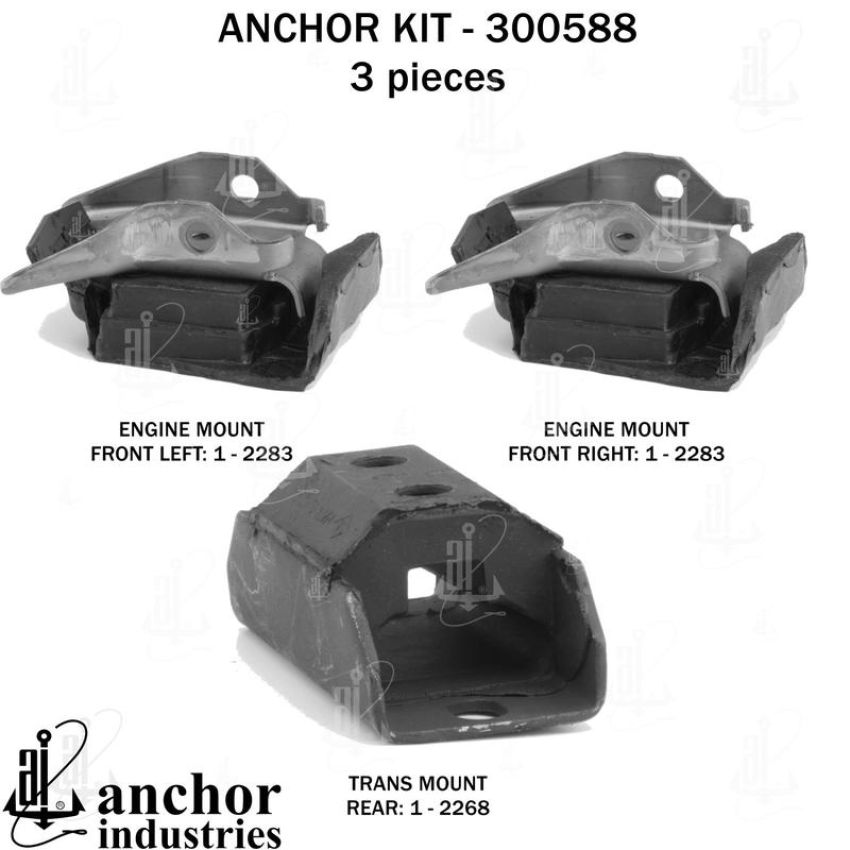 ANCHOR MOUNTS 300588 ENGINE MNT KIT