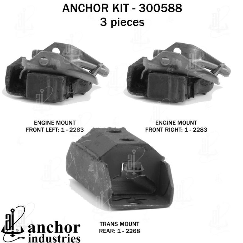 ANCHOR MOUNTS 300588 ENGINE MNT KIT