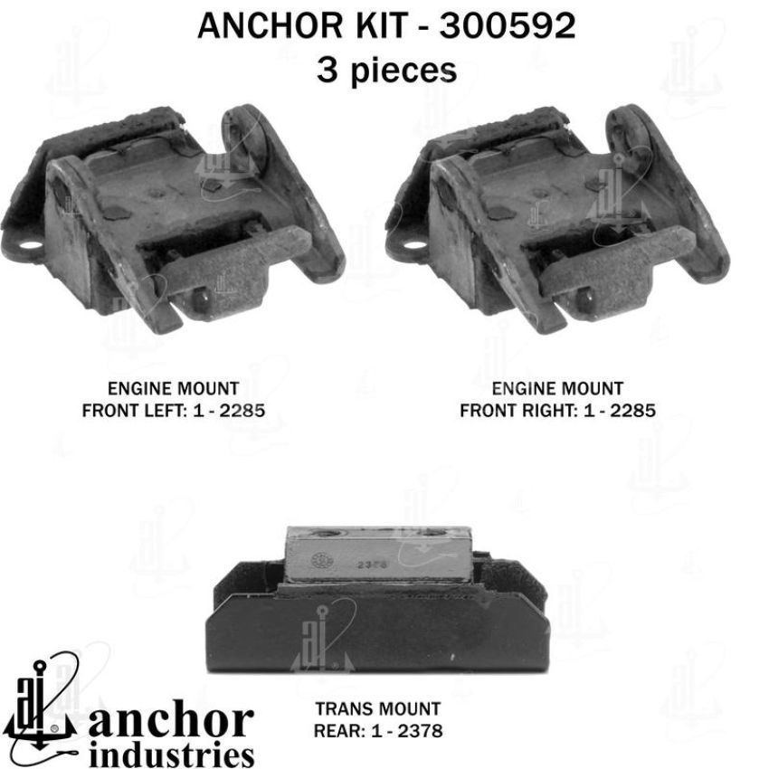 ANCHOR MOUNTS 300592 ENGINE MNT KIT