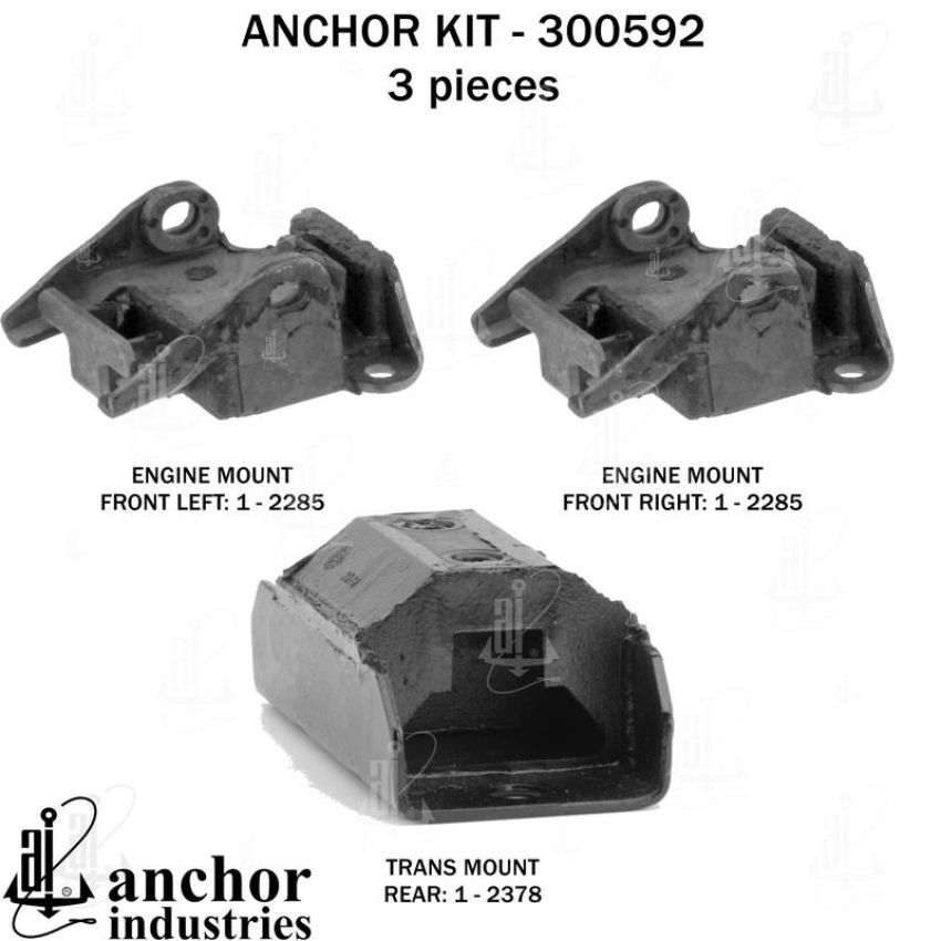 ANCHOR MOUNTS 300592 ENGINE MNT KIT