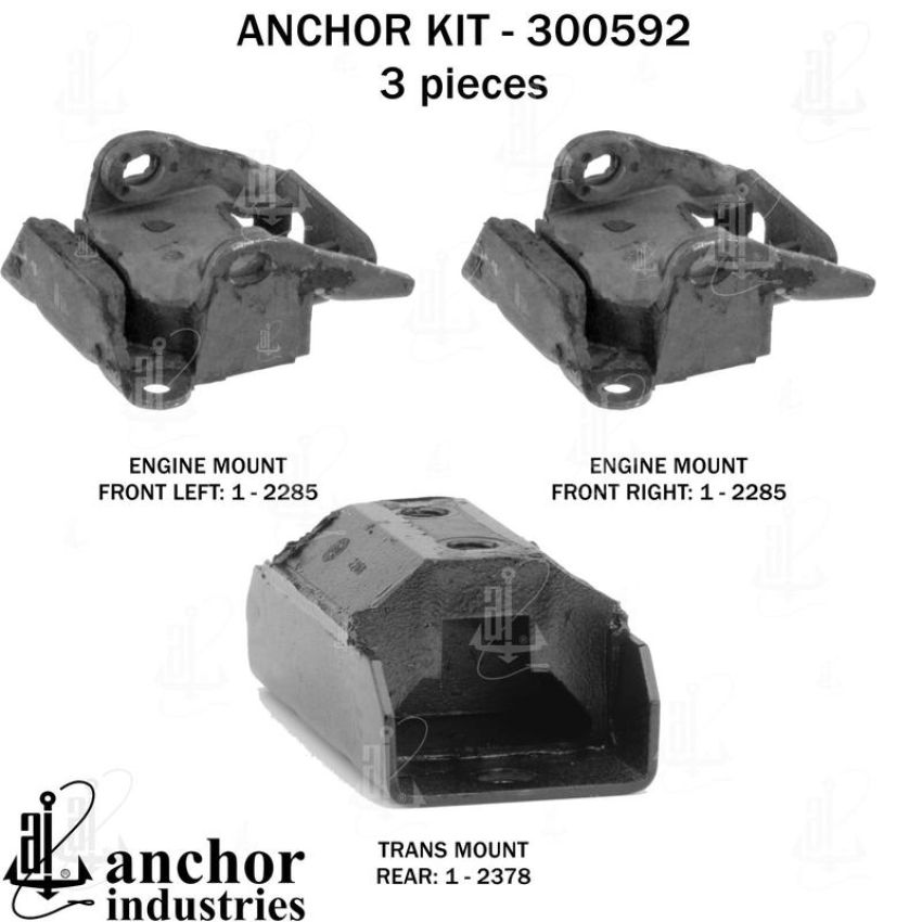 ANCHOR MOUNTS 300592 ENGINE MNT KIT
