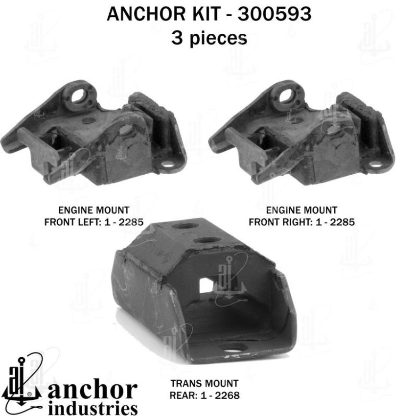 ANCHOR MOUNTS 300593 ENGINE MNT KIT