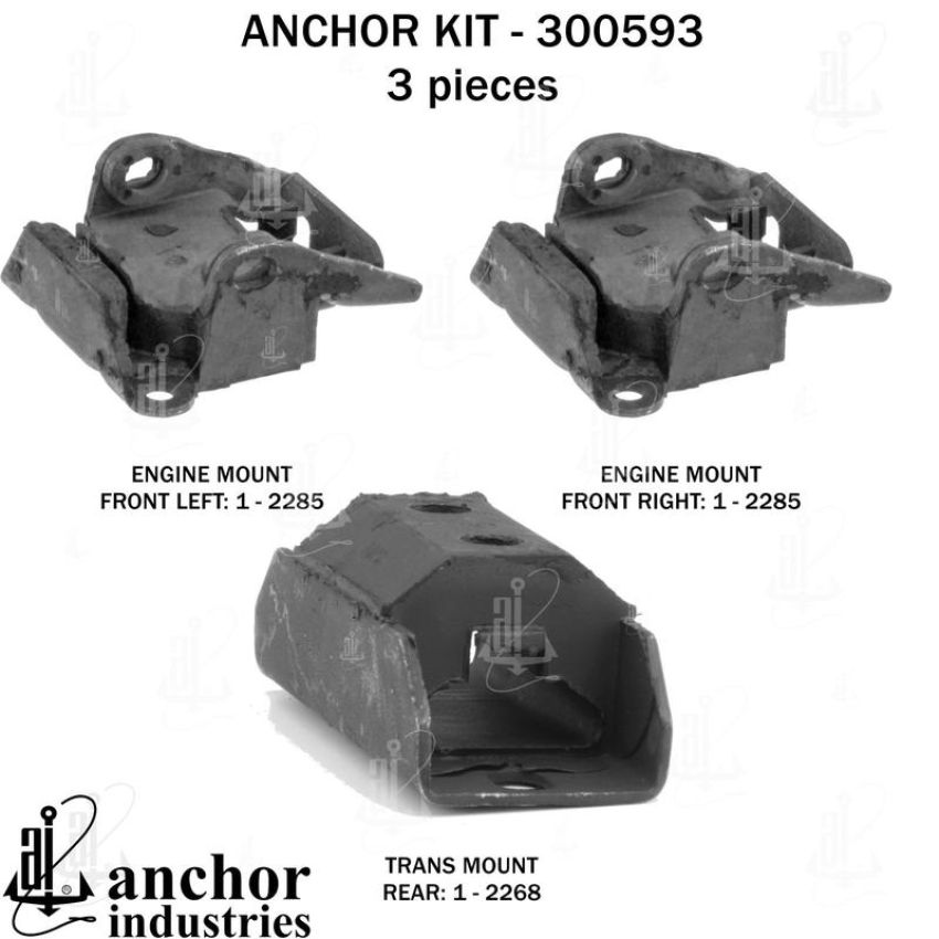 ANCHOR MOUNTS 300593 ENGINE MNT KIT
