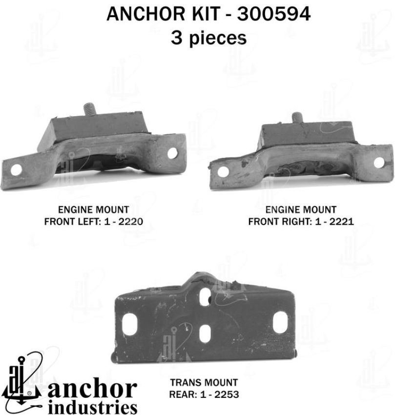 ANCHOR MOUNTS 300594 ENGINE MNT KIT