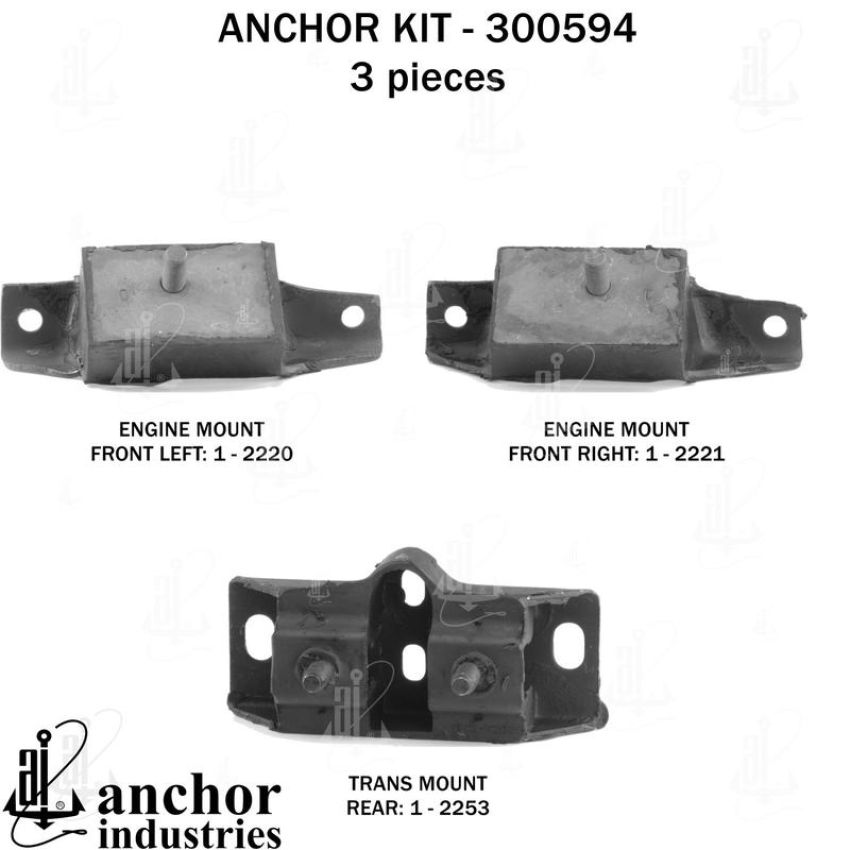 ANCHOR MOUNTS 300594 ENGINE MNT KIT