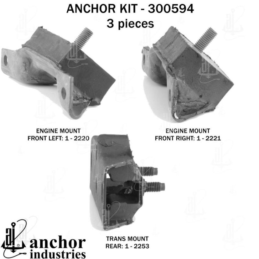 ANCHOR MOUNTS 300594 ENGINE MNT KIT