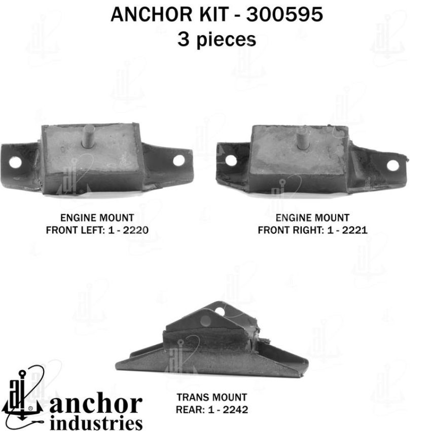 ANCHOR MOUNTS 300595 ENGINE MNT KIT