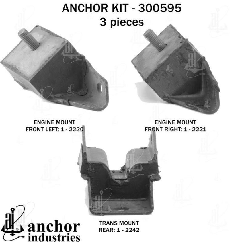 ANCHOR MOUNTS 300595 ENGINE MNT KIT