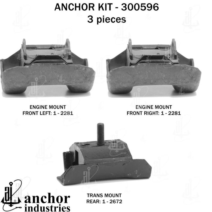 ANCHOR MOUNTS 300596 ENGINE MNT KIT