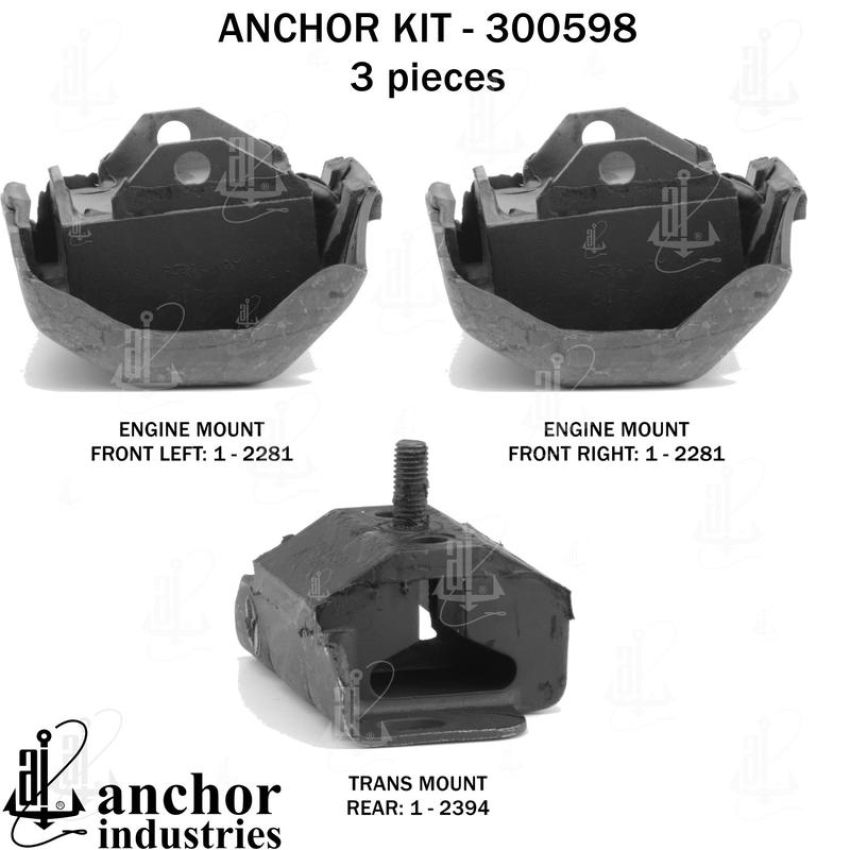 ANCHOR MOUNTS 300598 ENGINE MNT KIT