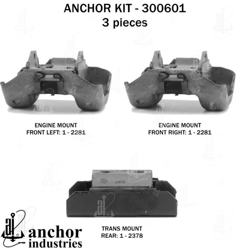 ANCHOR MOUNTS 300601 ENGINE MNT KIT