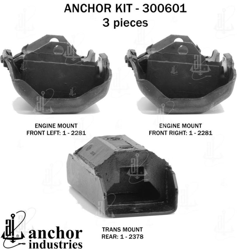 ANCHOR MOUNTS 300601 ENGINE MNT KIT