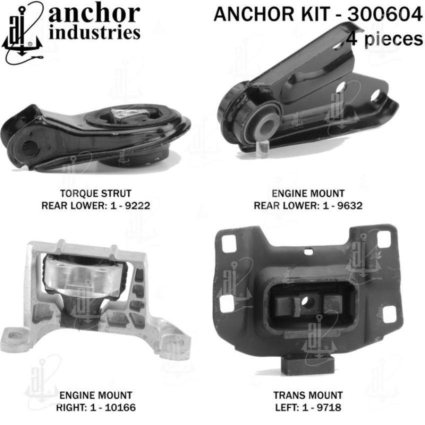 ANCHOR MOUNTS 300604 ENGINE MNT KIT