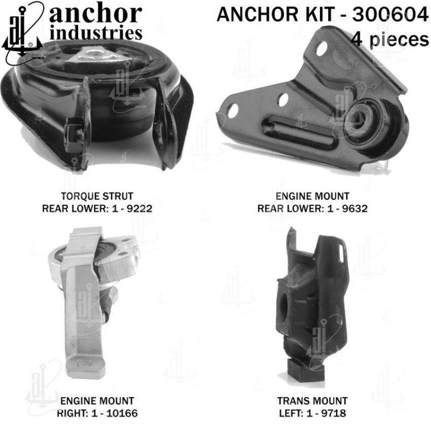 ANCHOR MOUNTS 300604 ENGINE MNT KIT