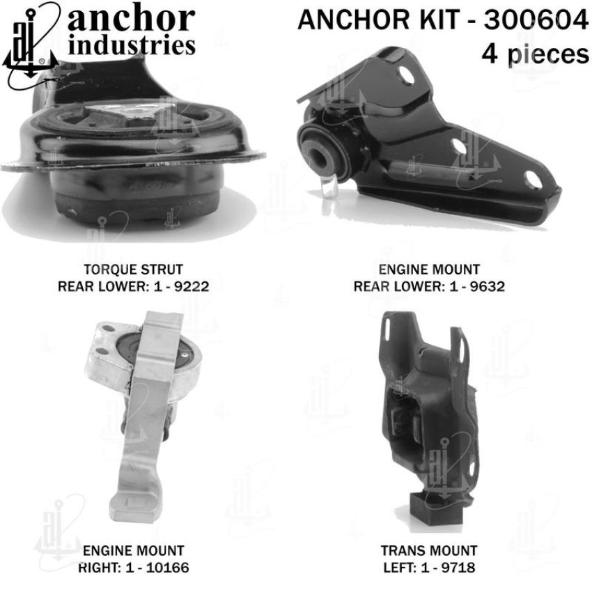 ANCHOR MOUNTS 300604 ENGINE MNT KIT