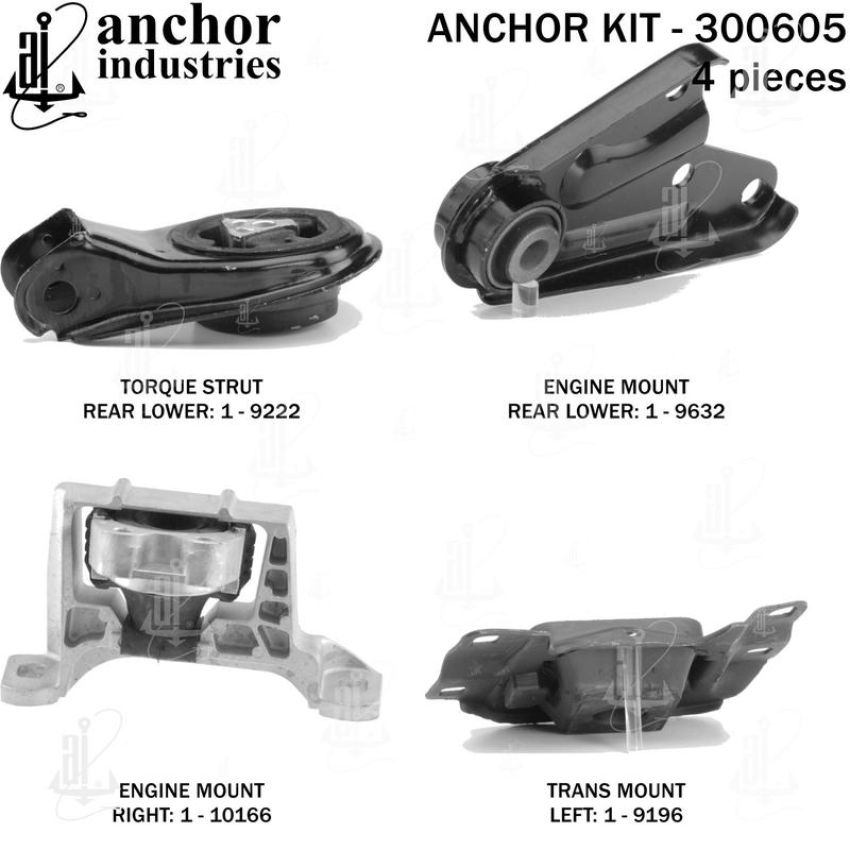 ANCHOR MOUNTS 300605 ENGINE MNT KIT