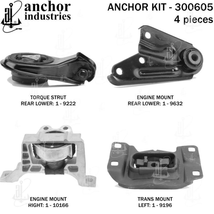 ANCHOR MOUNTS 300605 ENGINE MNT KIT
