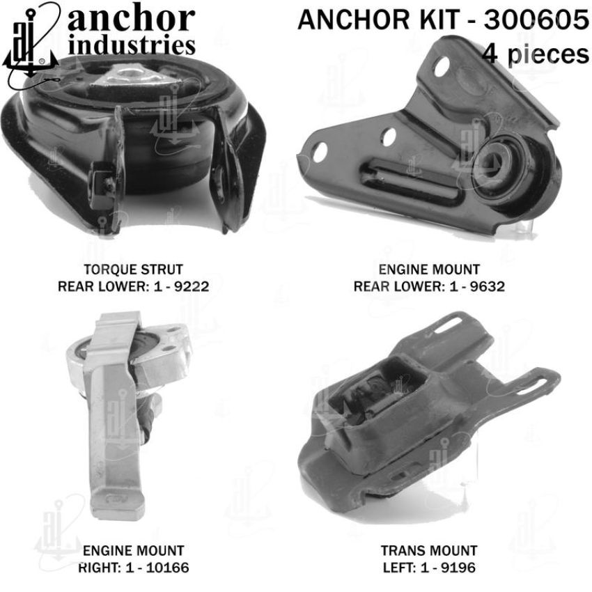 ANCHOR MOUNTS 300605 ENGINE MNT KIT