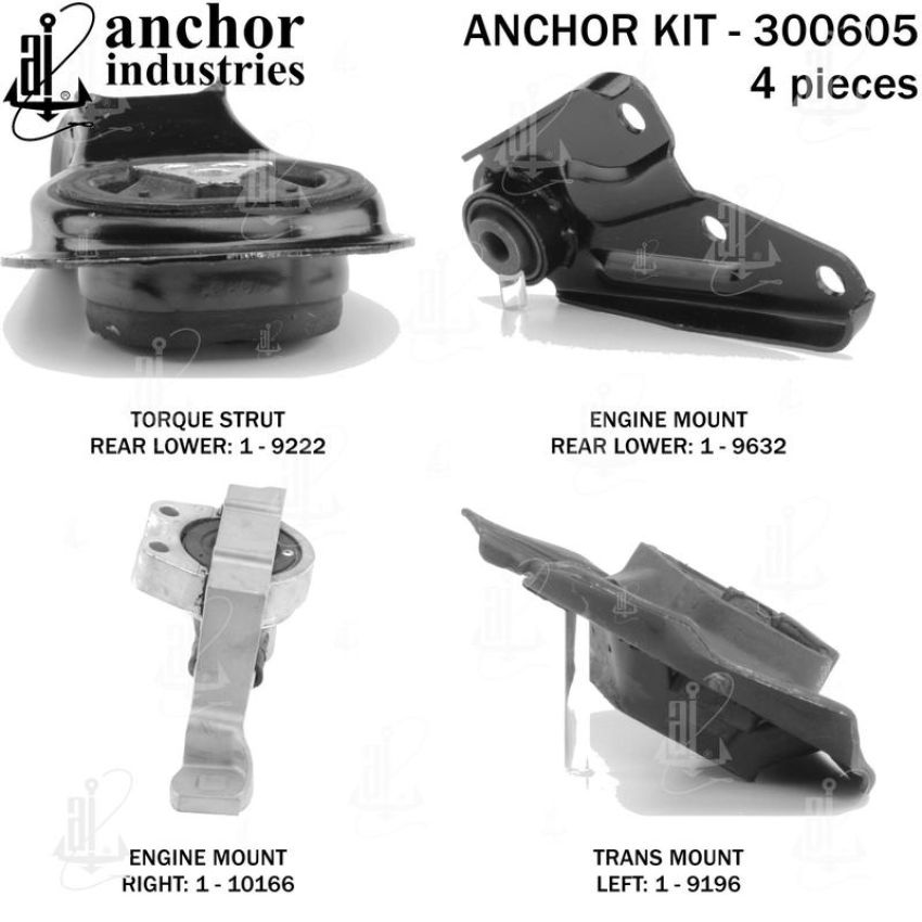 ANCHOR MOUNTS 300605 ENGINE MNT KIT