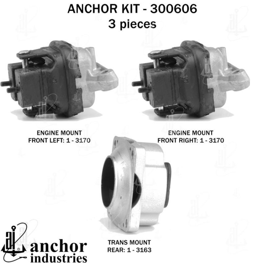 ANCHOR MOUNTS 300606 ENGINE MNT KIT