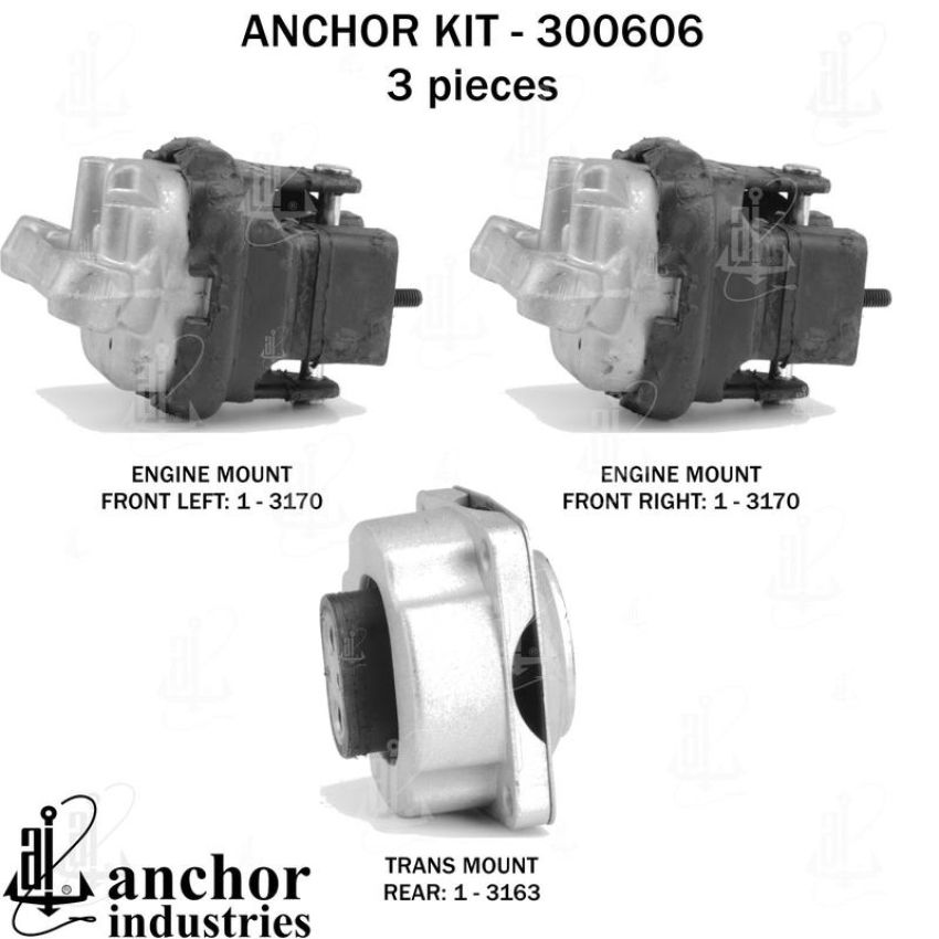 ANCHOR MOUNTS 300606 ENGINE MNT KIT