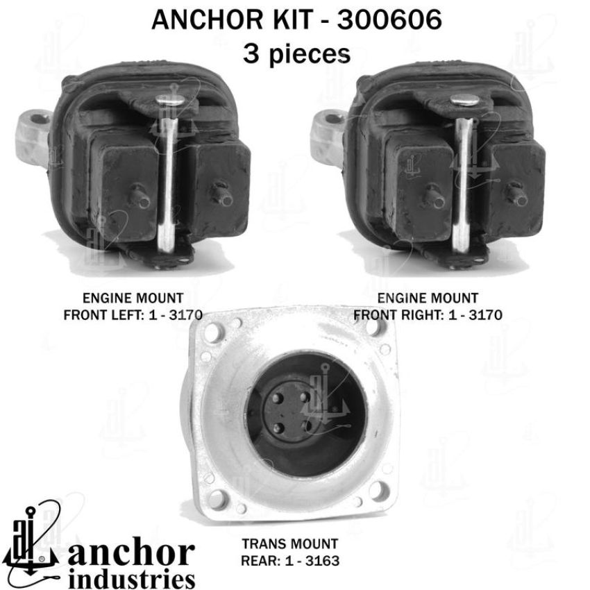 ANCHOR MOUNTS 300606 ENGINE MNT KIT