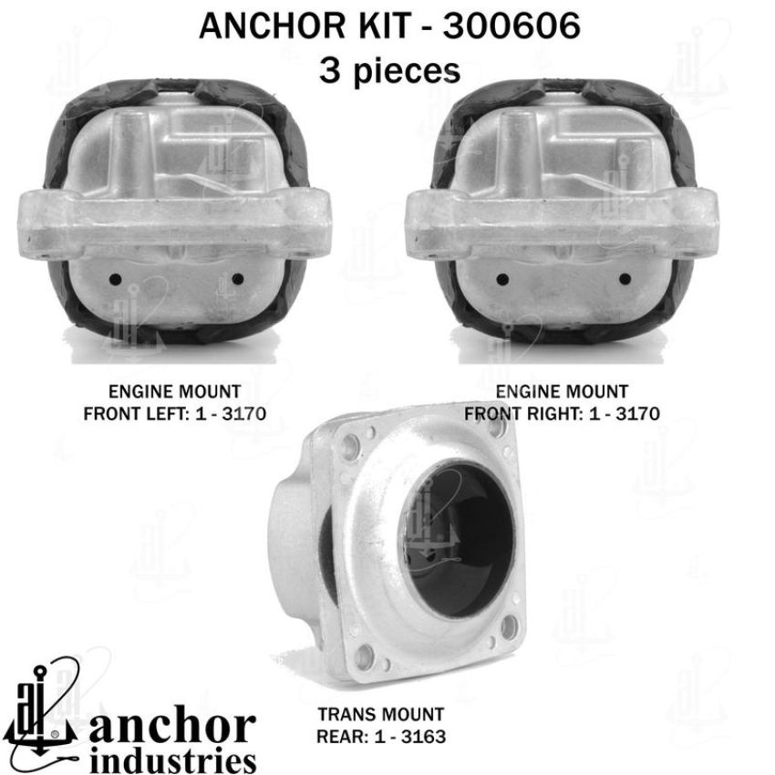 ANCHOR MOUNTS 300606 ENGINE MNT KIT
