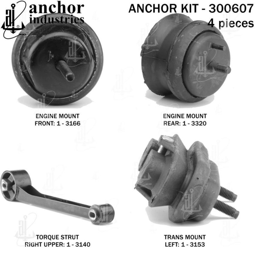 ANCHOR MOUNTS 300607 ENGINE MNT KIT