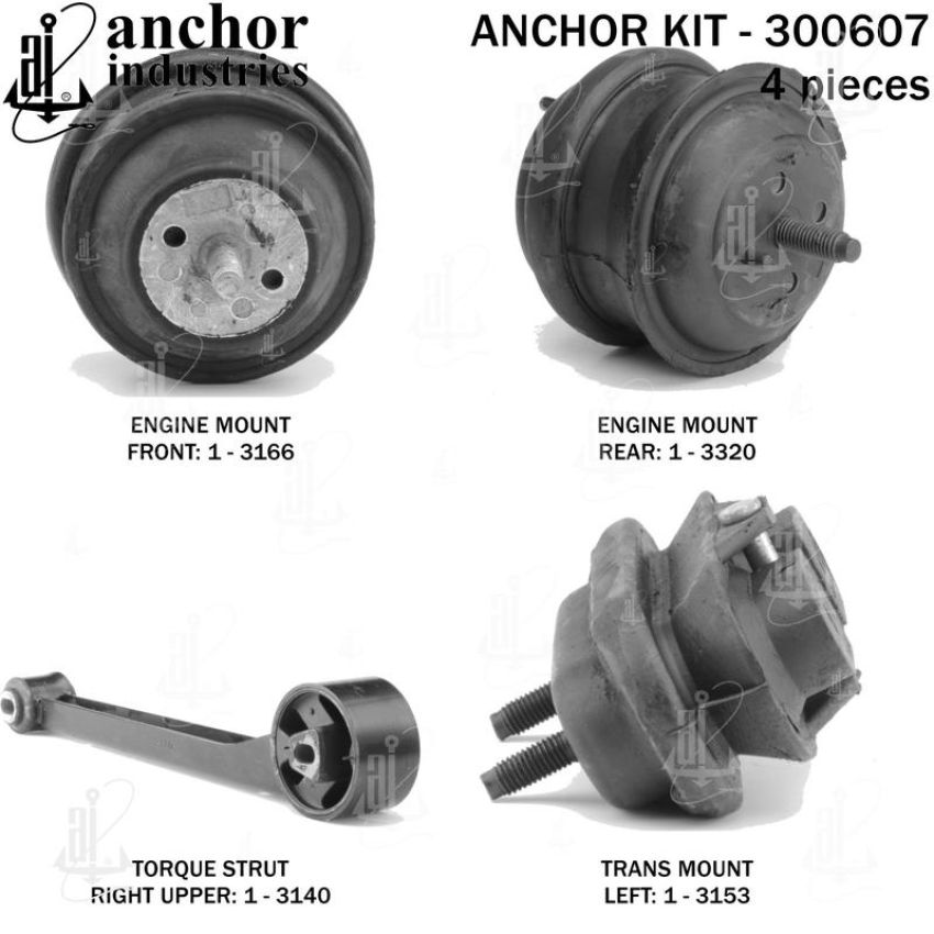 ANCHOR MOUNTS 300607 ENGINE MNT KIT
