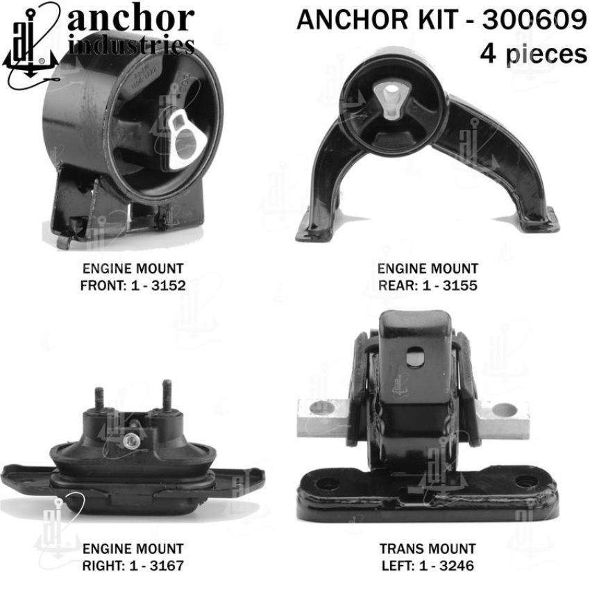 ANCHOR MOUNTS 300609 ENGINE MNT KIT