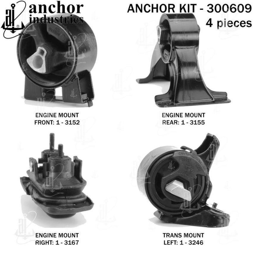 ANCHOR MOUNTS 300609 ENGINE MNT KIT