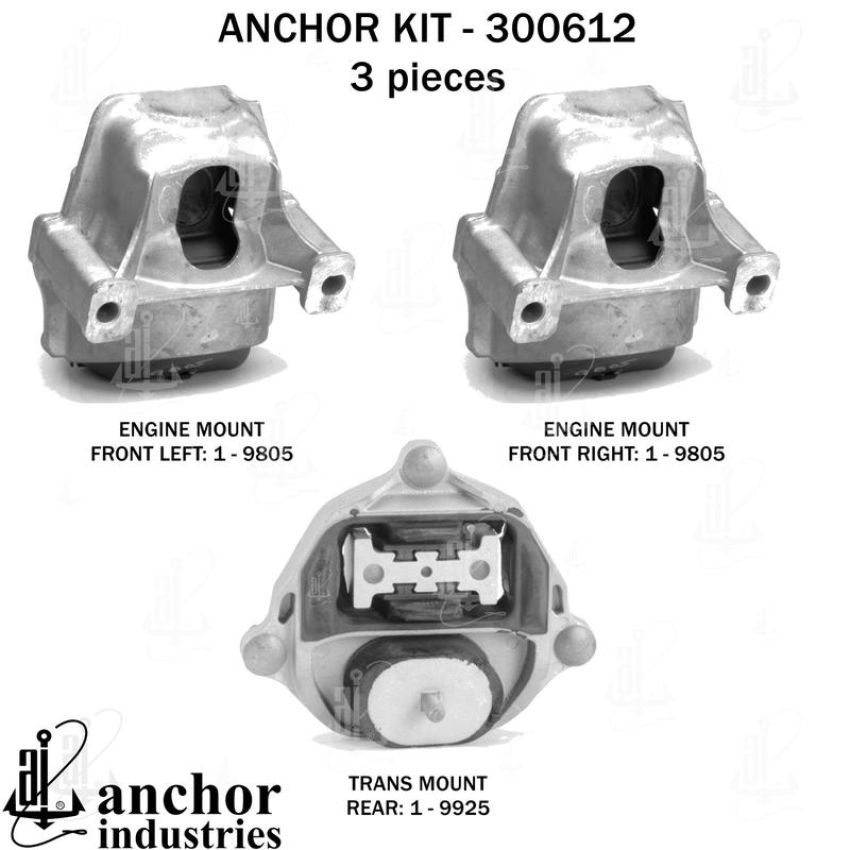 ANCHOR MOUNTS 300612 ENGINE MNT KIT