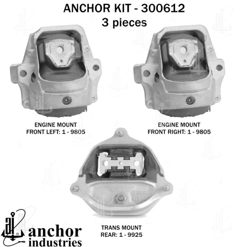 ANCHOR MOUNTS 300612 ENGINE MNT KIT