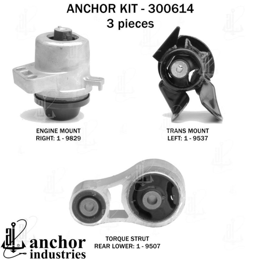 ANCHOR MOUNTS 300614 ENGINE MNT KIT