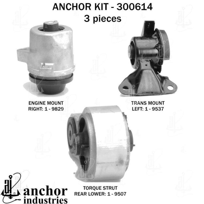 ANCHOR MOUNTS 300614 ENGINE MNT KIT