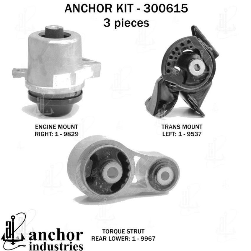 ANCHOR MOUNTS 300615 ENGINE MNT KIT